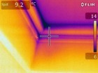 Wärmebildkamera - Dachflächenfenster mit defekter Abdichtung